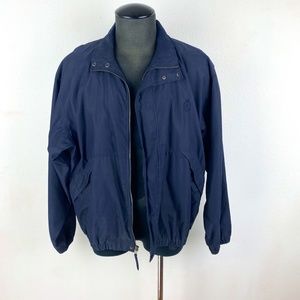 Chaps Ralph Lauren Men's Raincoat Jacket Waterproof Full Zip Navy Blue Size XL